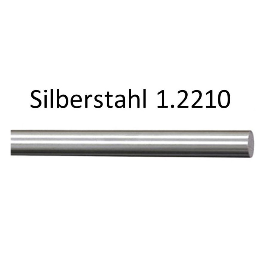 Silberstahl 1.2210 L= 1000mm - Halbgrößen 0,5