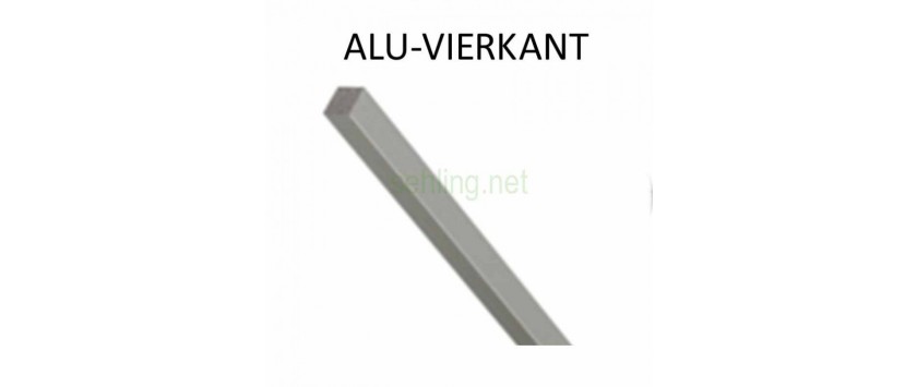 Aluminium-Vierkant 250 bis 1000 mm Länge