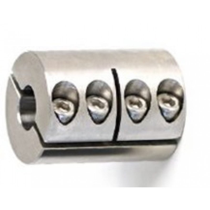 Wellenkupplung 2-teilig Stahl V2A - mit Nut