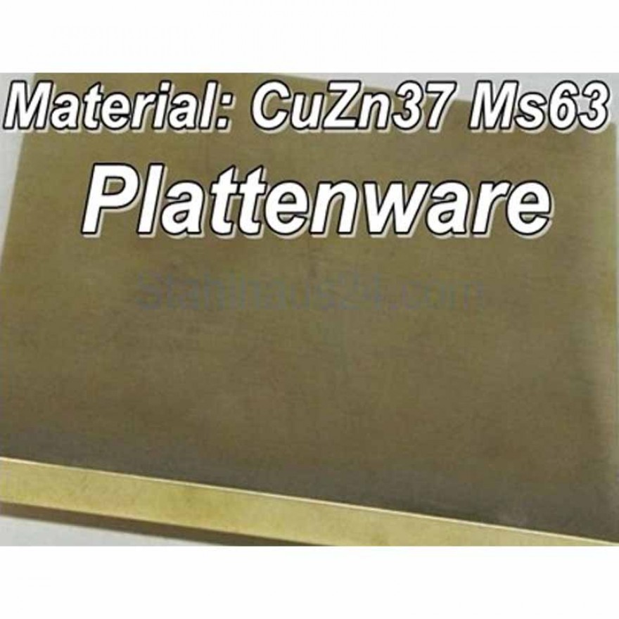 Messing Platte 300x100x3mm Ms63 ZUSCHNITT einseitig foliert CuZn37 Brass Sheet 
