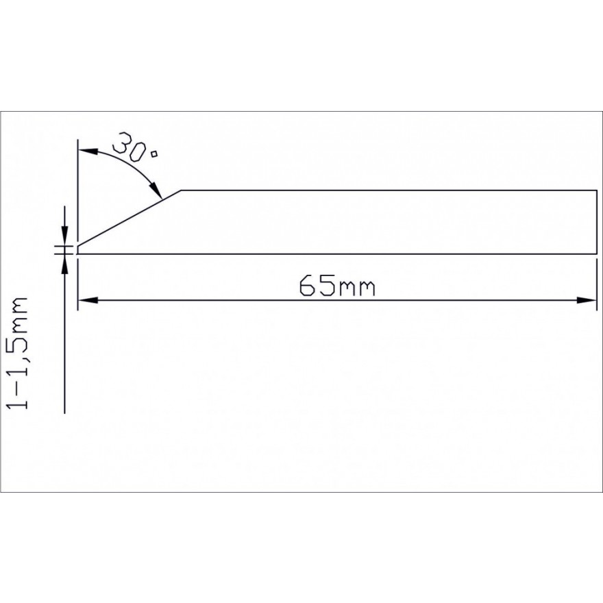 Hardox / Brinar 500 knife cutting flat L = 1000mm B = 65mm