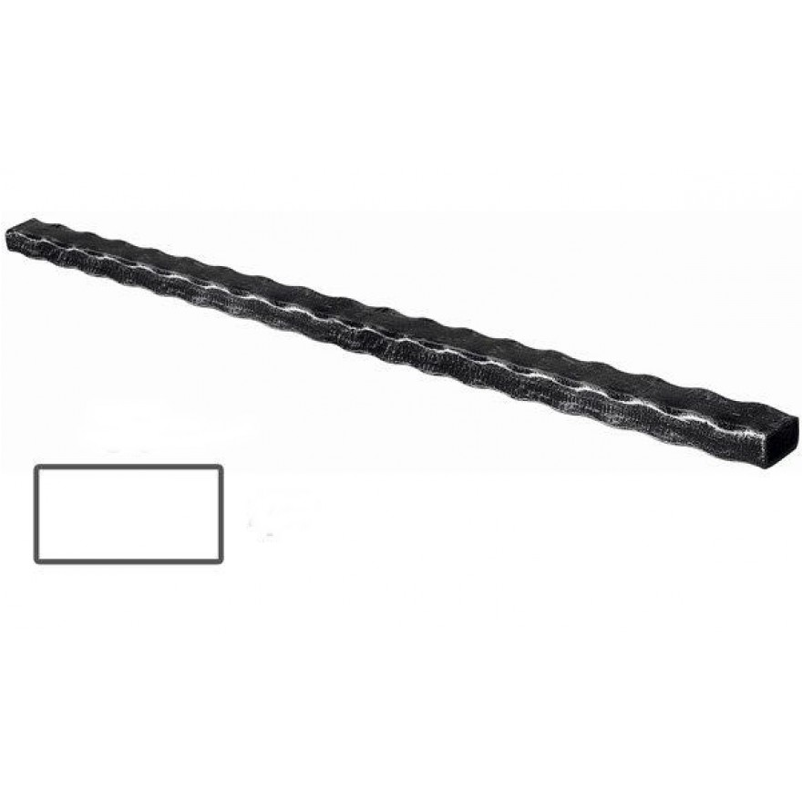 Rechteckrohr Gehämmert - Länge 1000mm