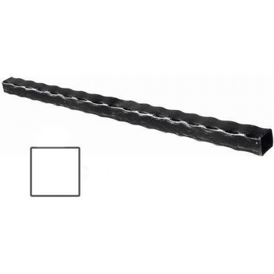 Quadratrohr Gehämmert - Länge 2000mm