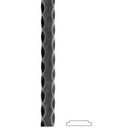 Flachstahl Gehämmert - Länge 2000mm