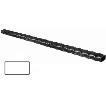 Rechteckrohr Gehämmert - Länge 1000mm